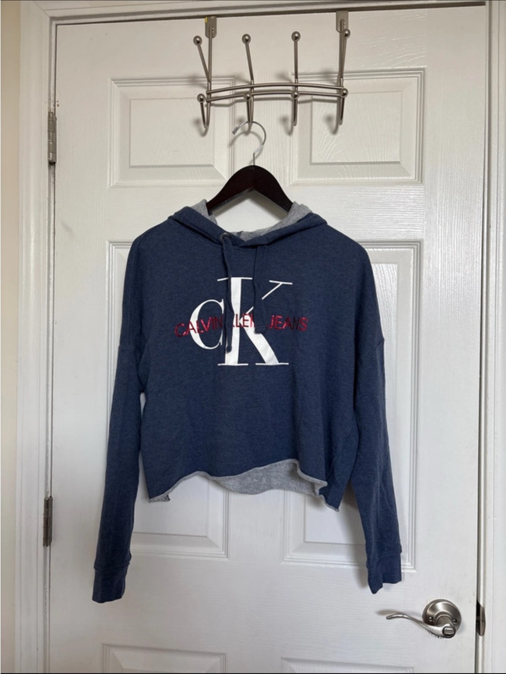 Calvin Klein Kids Navy Blue Logo Hoodie